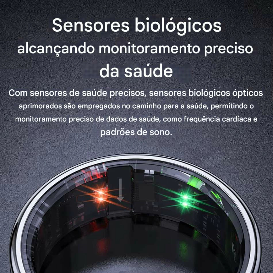 Anel Inteligente COLMI R12 com Tela Touch, Carregamento Sem Fio e Monitor de Saúde – 5ATM à Prova D’Água